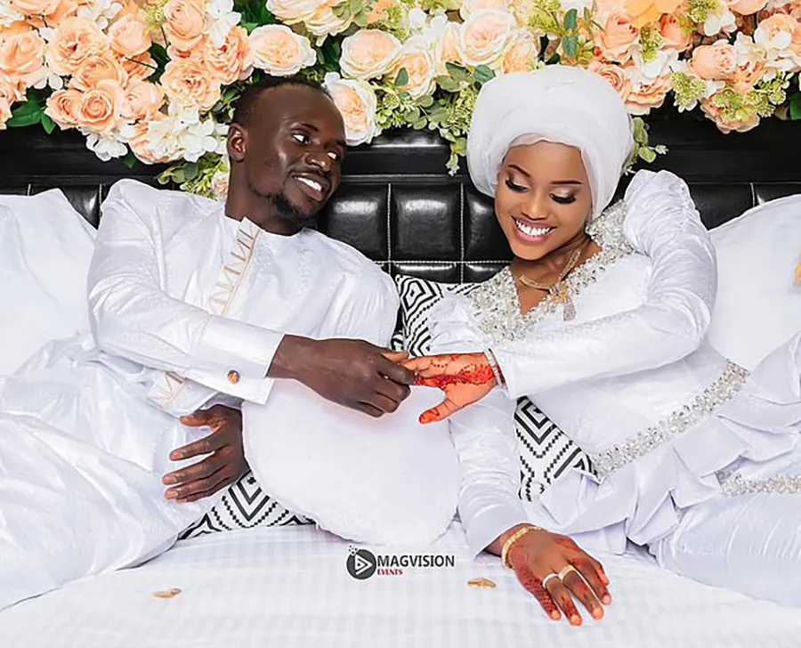 Sadio Mane kết hôn với Aisha. sadio Mane kết hôn