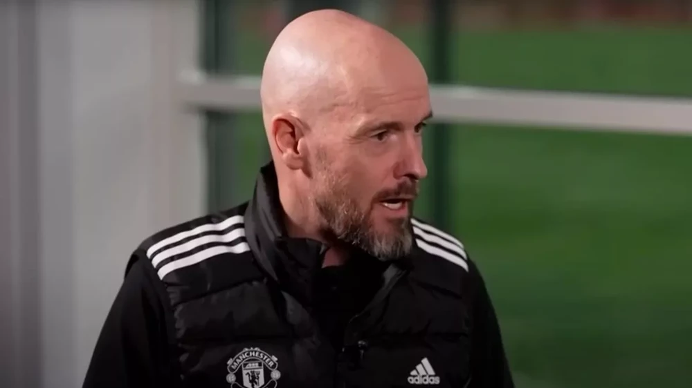 Ten Hag thừa nhận Manchester United đang gặp khó khăn. ẢNH: SKY SPORTS ten-hag-manchester-united.jpg