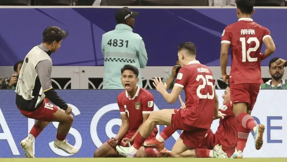 Tuyển Indonesia đã làm nên lịch sử tại Asian Cup. ẢNH: AP tuyen-indonesia.png