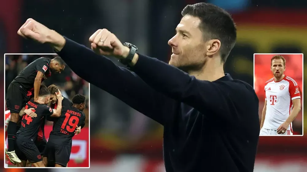 Xabi Alonso đã "gửi tin nhắn" sẵn sàng dẫn dắt Liverpool sau khi Bayer Leverkusen "hủy diệt" Bayern Munich 3-0. ẢNH: MIRROR alonso-bayer-leverkusen-bayern-munich.jpg