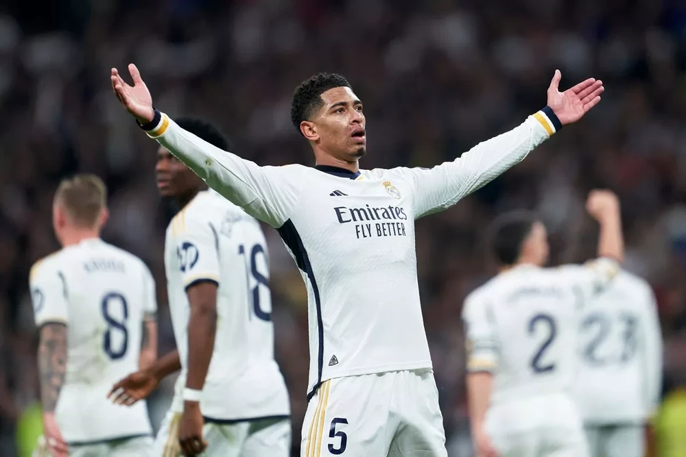 Bellingham đang là ngôi sao sáng nhất trong đội hình Real Madrid. ẢNH: GETTY real madrid, jude Bellingham