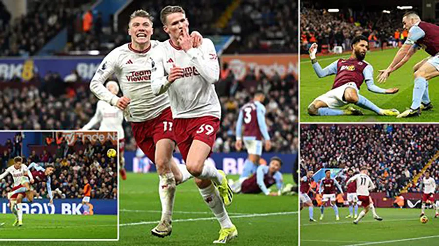 MU đã giành chiến thắng rất quan trọng trước Aston Villa. ẢNH: MIRROR MU