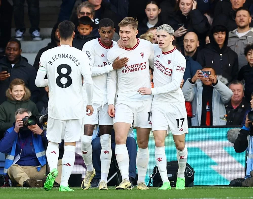 Hojlund tiếp tục ghi bàn giúp MU có 3 điểm quan trọng. Ảnh: Getty Trận giữa MU và Luton Town