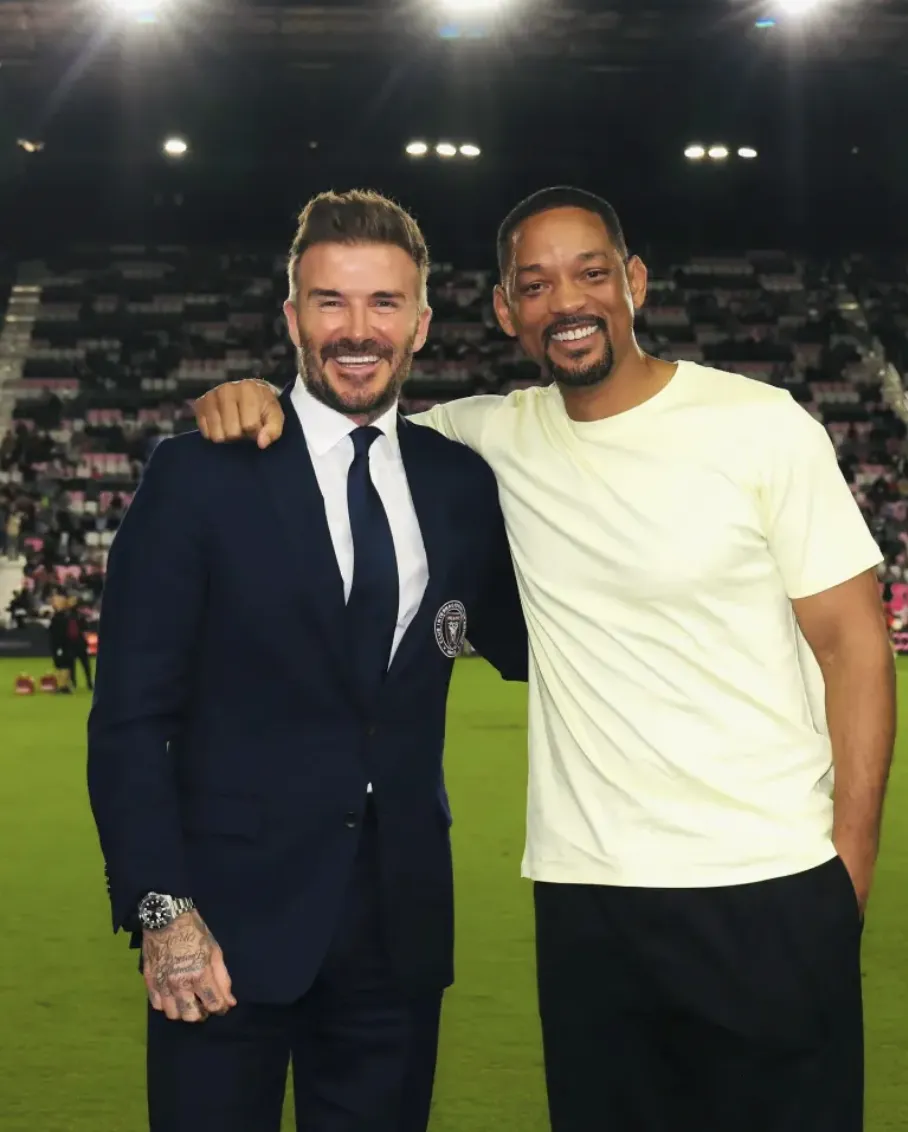 David Beckham và siêu sao Hollywood Will Smith. ẢNH: INSTAGRAM beckham-inter-maimi.png