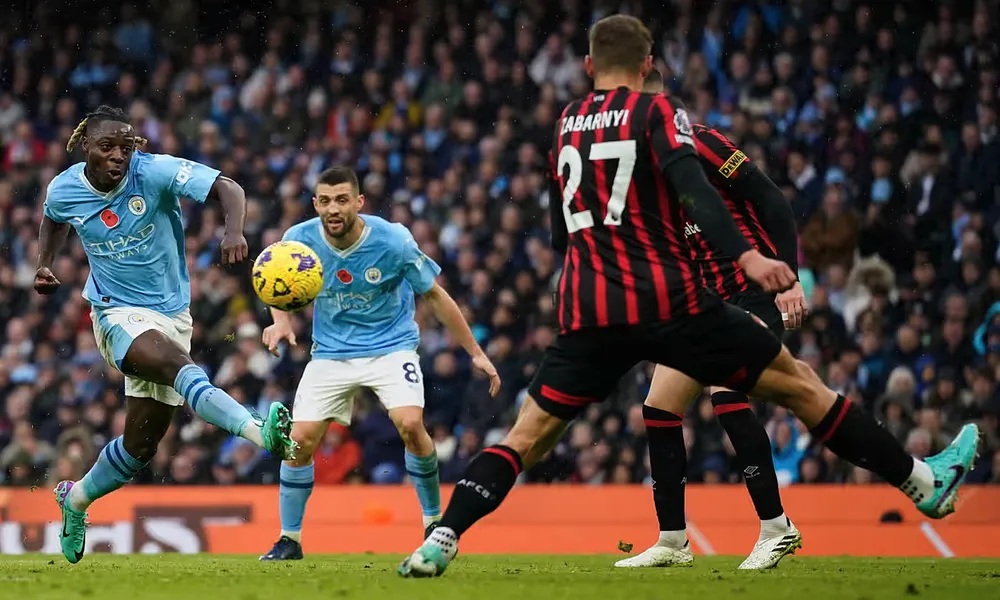 Ở trận lượt đi, Man City vùi dập Bournemouth với tỷ số 6-1. Ảnh: Getty man-city-bournemouth-premier-league.png