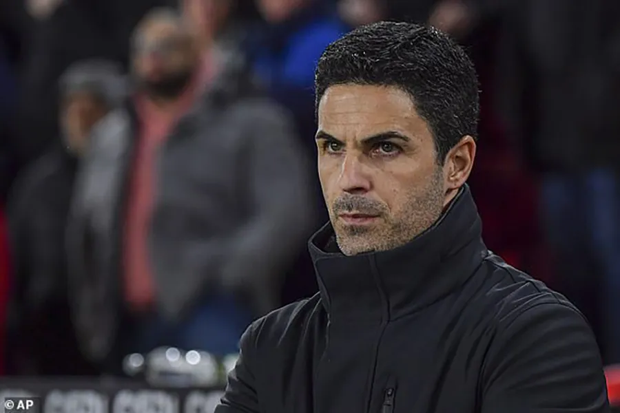 HLV Mikel Arteta yêu cầu các cầu thủ Arsenal tiếp tục nỗ lực hơn nữa. ẢNH: AP arsenal-mikel-arteta.jpg