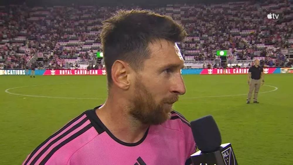 Messi phỏng vấn trên Apple TV+. ẢNH: GETTY lionel-messi.jpg