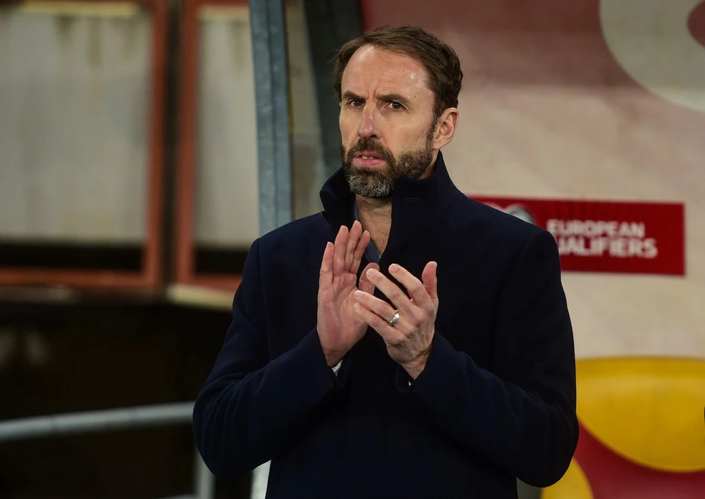 HLV Gareth Southgate sẽ dẫn dắt tuyển Anh đá VCK Euro 2024 tại Đức. ẢNH: GETTY manchester-united-Gareth-Southgate.jpeg
