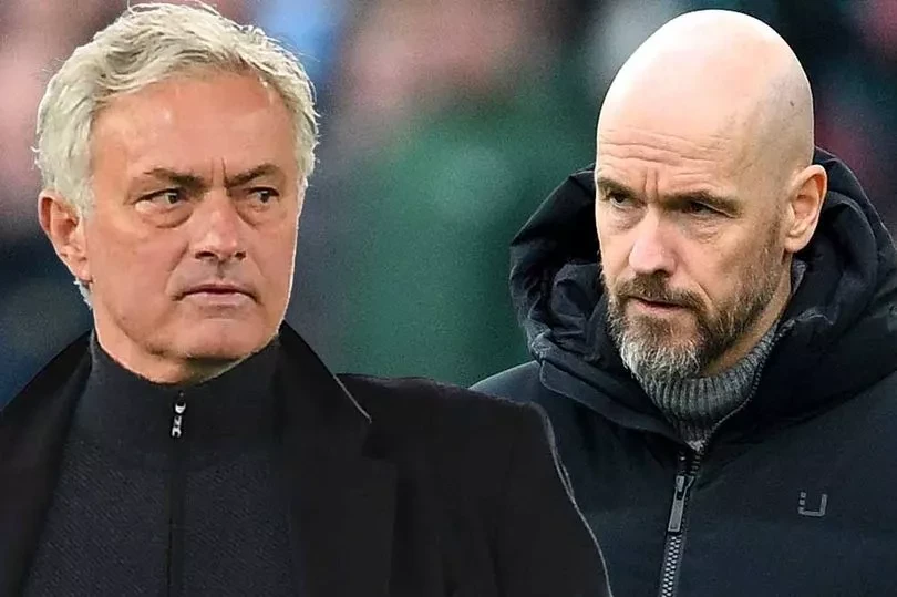 Jose Mourinho cho rằng Southgate đủ khả năng dẫn dắt mọi CLB, khi tương lai của Ten Hag tại MU đang bị nghi ngờ. ẢNH: MIRROR mu-ten-hag-jose-mourinho.jpg