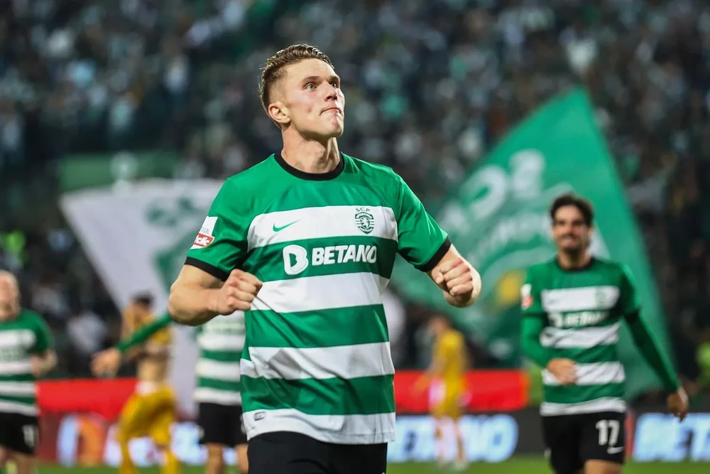 Viktor Gyokeres đang có phong độ đáng kinh ngạc ở mùa giải này. ẢNH: GETTY arsenal-Gyokeres.jpg