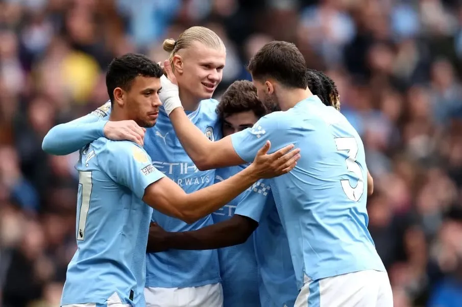 Erling Haaland có bàn thắng thứ 20 ở Premier League và tiếp tục dẫn đầu danh sách vua phá lưới. Ảnh: Getty IMG_8628.jpeg