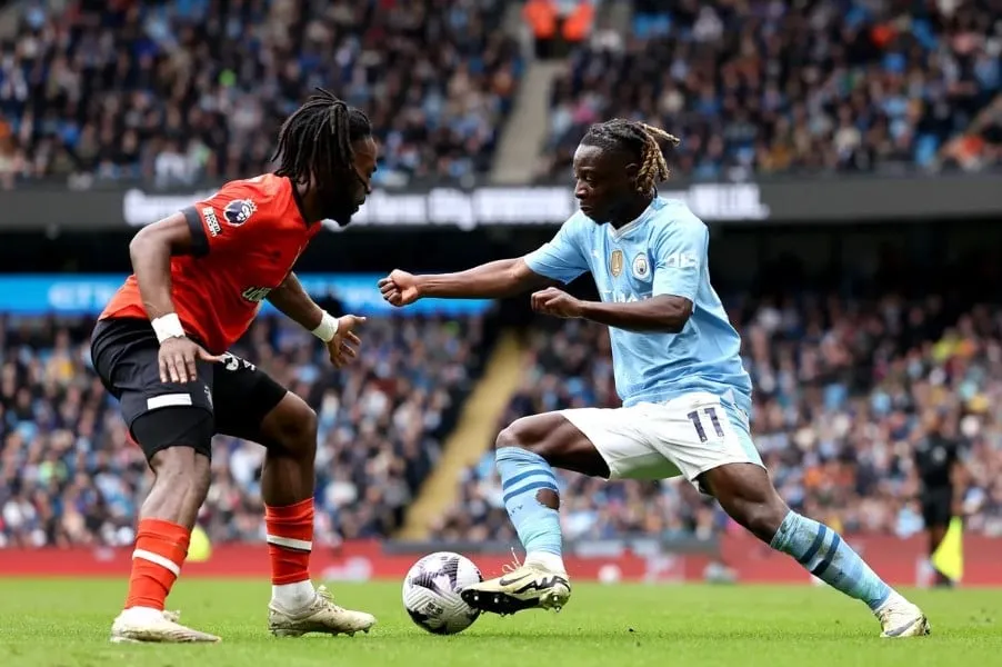 Doku tỏa sáng khi góp công lớn trong chiến thắng 5-1 của Man City. Ảnh: Getty IMG_8629.jpeg
