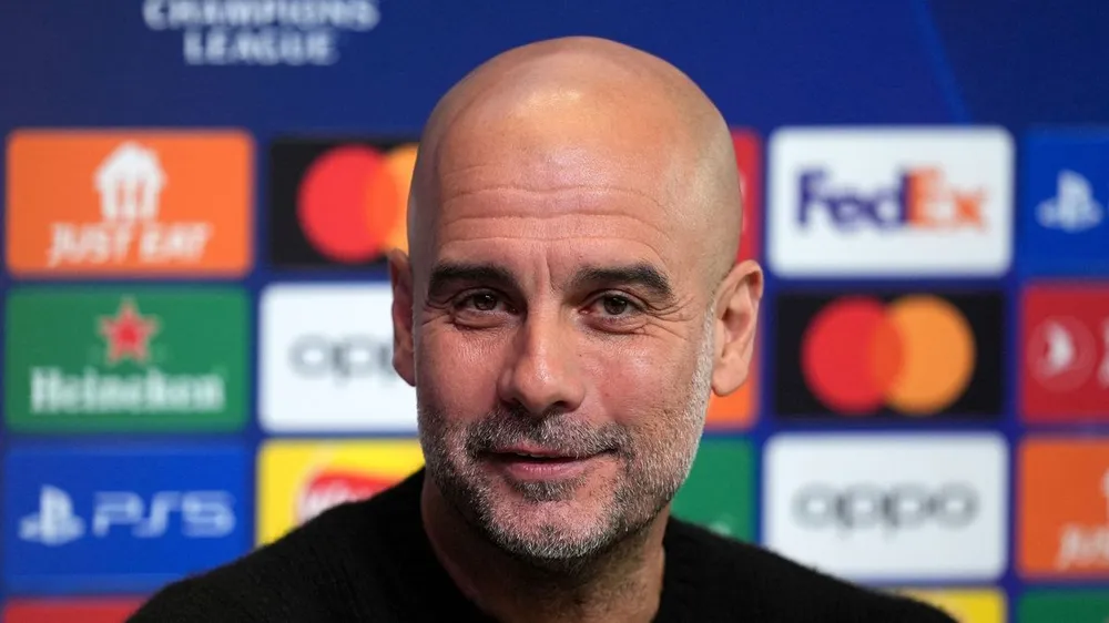 HLV Pep Guardiola rất tự tin trước cuộc đối đầu với Real Madrid. ẢNH: GETTY man city.