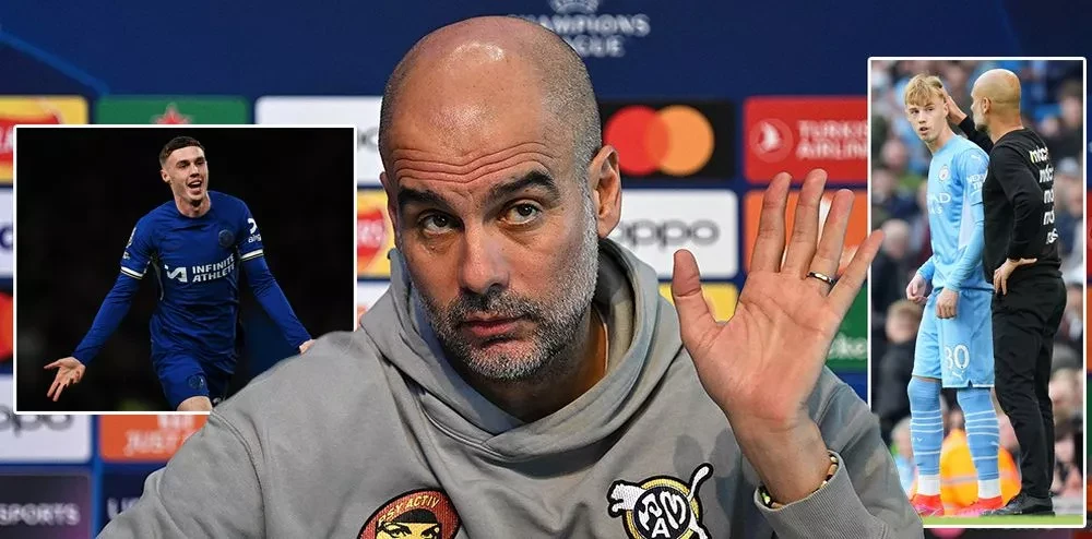 Pep Guardiola cho biết ông không thể làm gì khác ngoài việc bán Cole Palmer. ẢNH: MIRROR pep guardiola