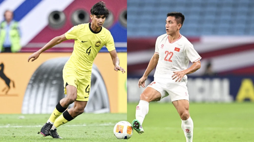 U-23 Việt Nam quyết đấu với U-23 Malaysia trong trận cầu định đoạt chiếc vé đi tiếp vào tứ kết U-23 châu Á. ẢNH: AFC U-23 VIỆT NAM