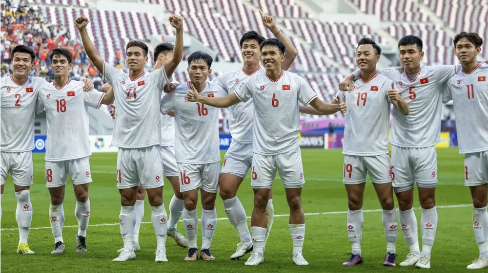 U-23 Việt Nam đã giành vé vào tứ kết U-23 châu Á. ẢNH: AFC Việt Nam