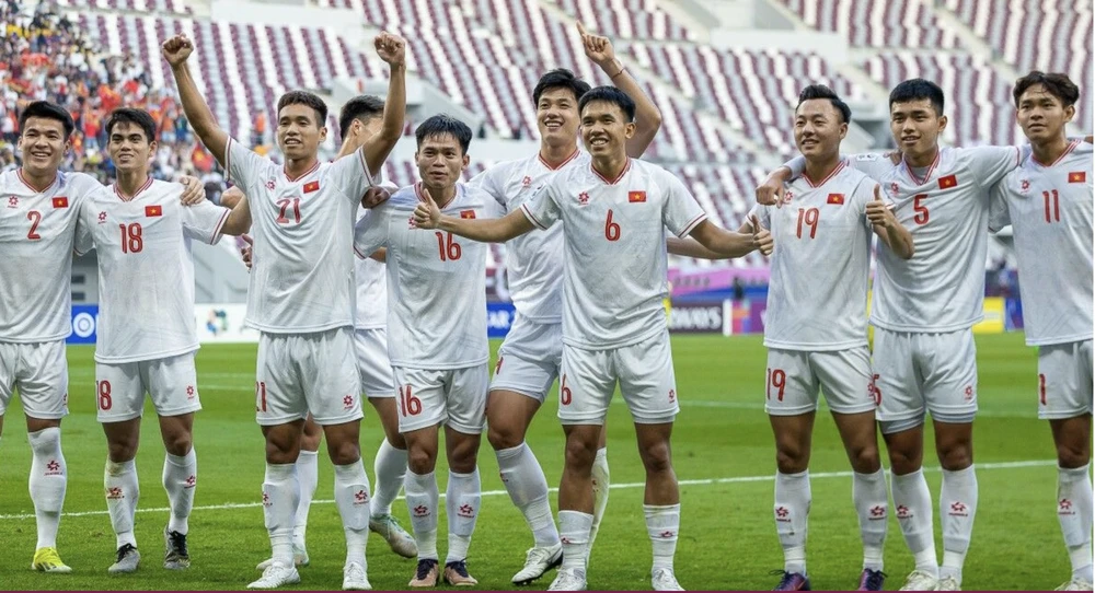 U-23 Việt Nam đã giành vé sớm vào tứ kết sau 2 trận toàn thắng. ẢNH: AFC u-23-chau-a-viet-nam.png