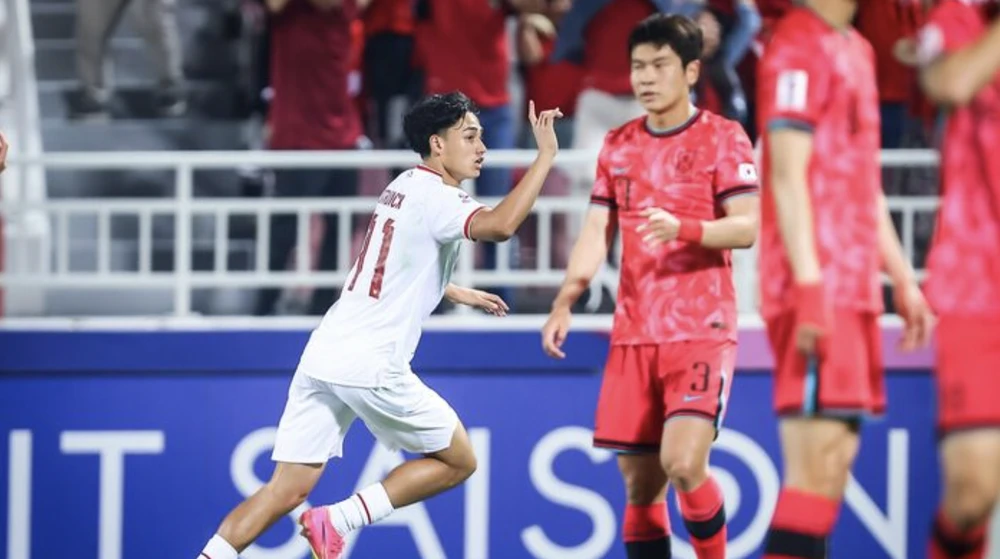 Indonesia đã gieo sầu cho U-23 Hàn Quốc. ẢNH: AFC HAN-QUOC-INDONESIA.png