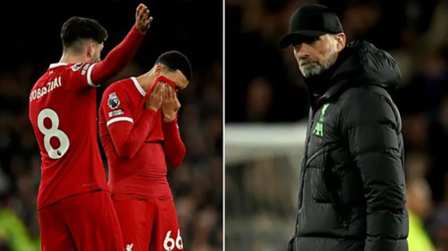 Klopp thừa nhận Liverpool không còn nằm trong cuộc đua vô địch Premier League nhưng từ chối "giương cờ trắng". ẢNH: MIRROR liverpool-premier-league.jpeg