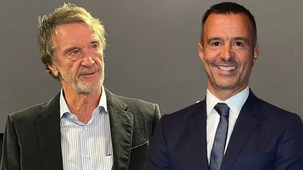 Sir Jim Ratcliffe đã gặp Jorge Mendes chuẩn bị cho kế hoạch chuyển nhượng mùa hè của Man United. ẢNH: MIRROR mu-mendes-sir-jim-ratcliffe.jpg