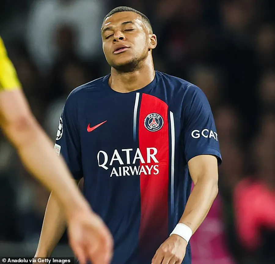 Mbappe không thể giúp PSG vô địch Champions League. ẢNH: GETTY mbappe-psg.jpg