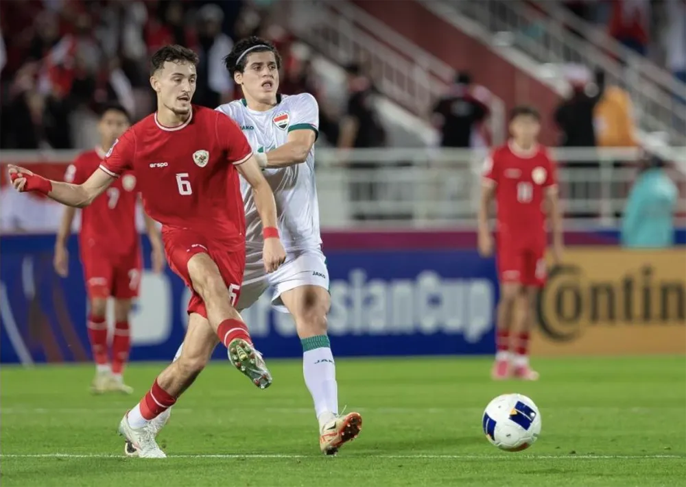 U-23 Indonesia còn cách vé dự Olympic Paris 2024 đúng 1 trận nữa. Ảnh: AFP shin-tae-yong.png