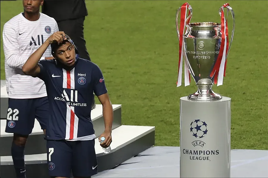 Giấc mơ vô địch Champions League vẫn ngoảnh mặt với Mbappe sau 7 năm ở PSG. ẢNH: AFP champions-league-mbappe.png
