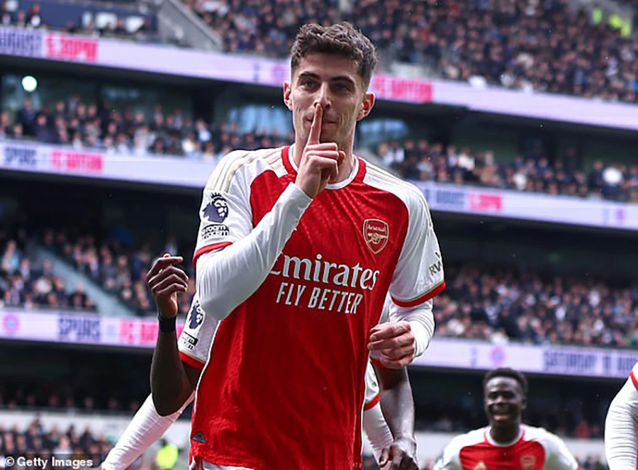 Kai Havertz là 1 trong 3 cầu thủ đang đá ở Premier League được gọi vào tuyển Đức dự Euro 2024. ẢNH: GETTY Kai-Havertz.jpg