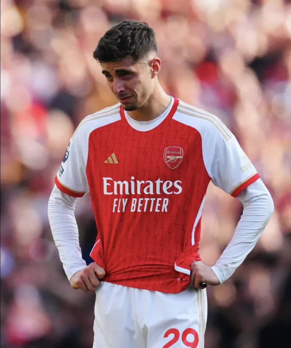 Kai Havertz bật khóc khi Arsenal không thể vô địch Premier League. ẢNH: REX arsenal-Kai-Havertz.png
