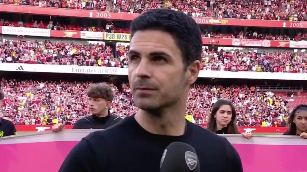HLV Mikel Arteta tin Arsenal rồi cùng sẽ vô địch Premier League. ẢNH: TNT SPORTS arsenal-mikel-arteta.jpg