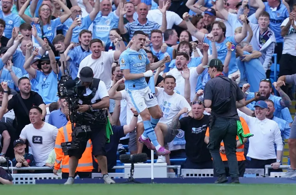 Phil Foden lập cú đúp trong trận Man City thắng West Ham 3-1. ẢNH: GETTY man-city-phil-foden.jpg