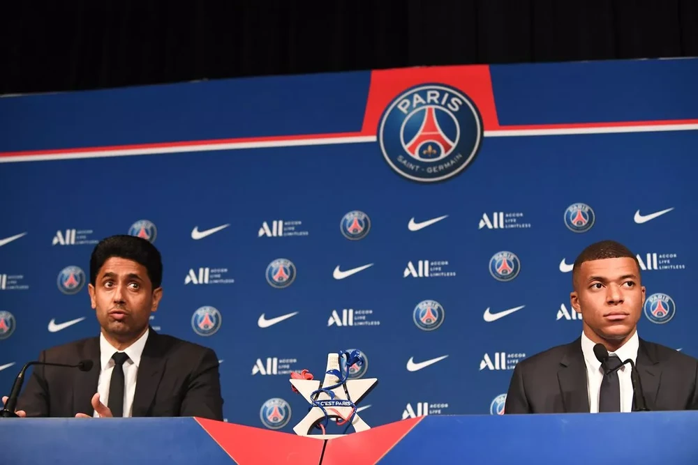 Chủ tịch PSG Al-Khelaifi không tham gia bữa tiệc chia tay của Mbappe. ẢNH: GETTY mbappe-psg.jpg