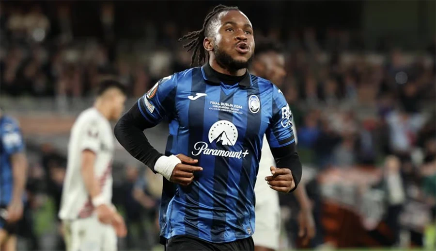Ademola Lookman là cầu thủ xuất sắc nhất trận đấu. ẢNH: UEFA lookman-atalanta.png