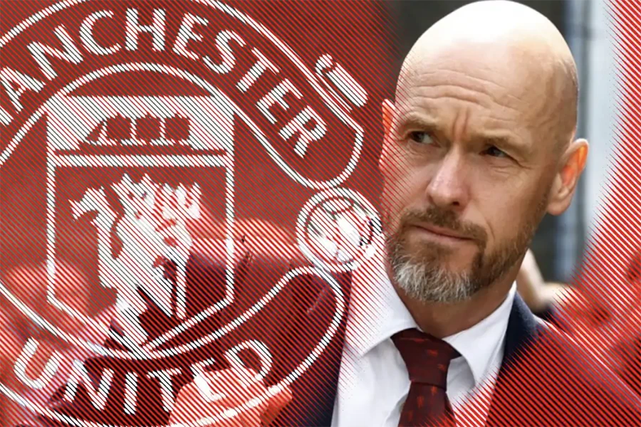 HLV Ten Hag có 50% cơ hội ở lại MU. ẢNH: SUN SPORTS manchester-united-erik-ten-hag.png