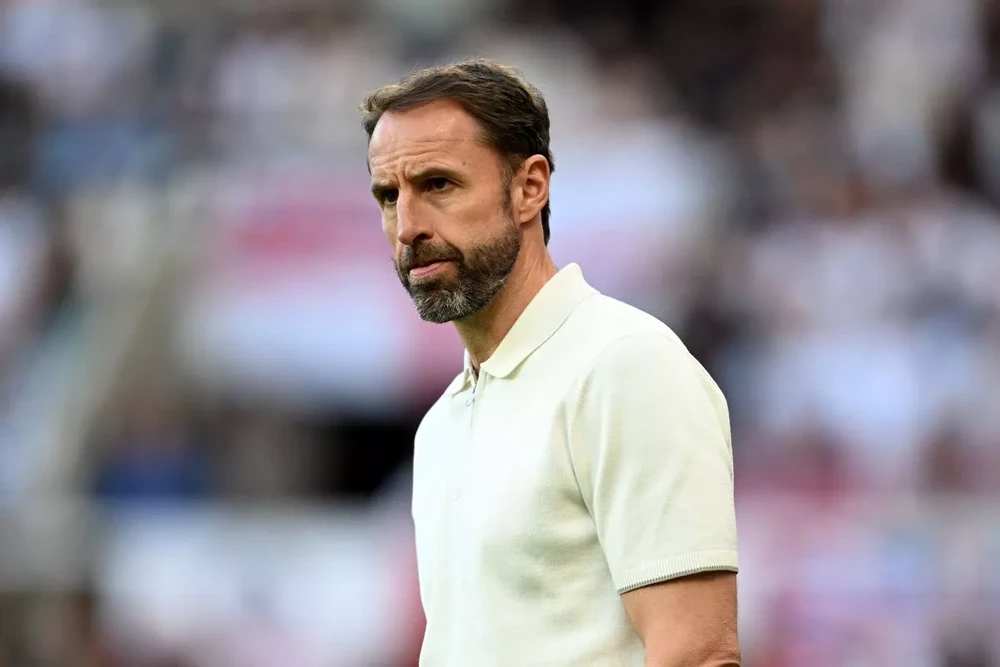 Southgate cần phải loại thêm 6 cầu thủ để chốt danh sách đội tuyển Anh sang Đức dự Euro 2024. ẢNH: GETTY gareth-southgate.jpg