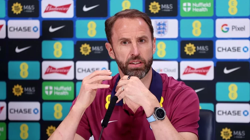 Southgate đã chốt danh sách 26 cầu thủ đội tuyển Anh tham dự Euro 2024. ẢNH: GETTY anh-gareth-southgate.jpg