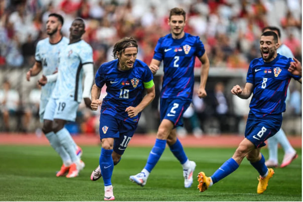 Modric mở tỉ số bằng pha đá phạt đền. Ảnh: GETTY euro-2024-croatia.jpg