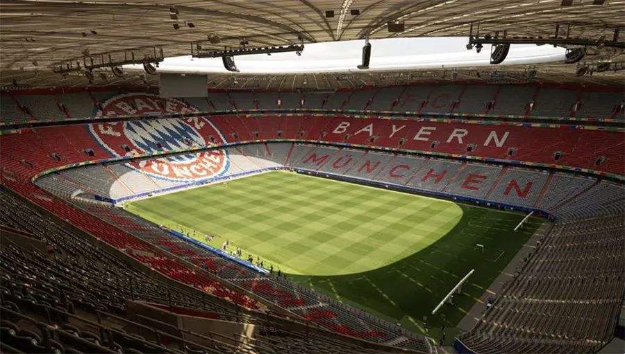 Sân nhà Allianz của Bayern Munich đã sẵn sàng cho trận khai mạc Euro 2024. ẢNH: UEFA khai-mac-euro.png