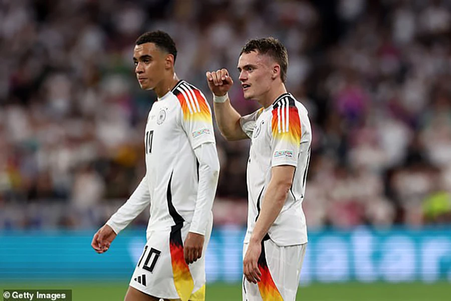 Wirtz và Musiala đều ghi bàn cho tuyển Đức. ẢNH: GETTY euro-2024-doi-tuyen-duc.jpg