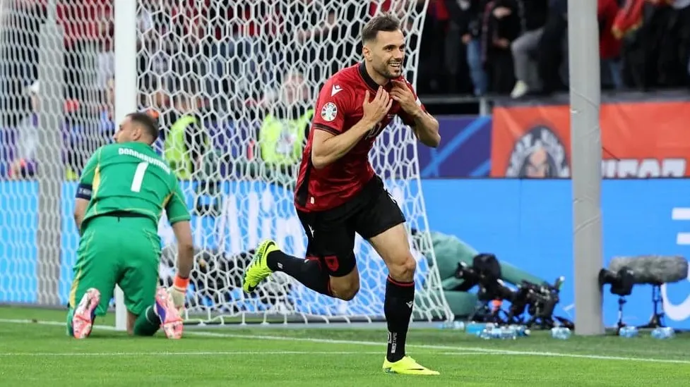 Albania có bàn thắng từ rất sớm nhưng không thể bảo toàn được lợi thế. Ảnh: Reuters IMG_9080.jpeg