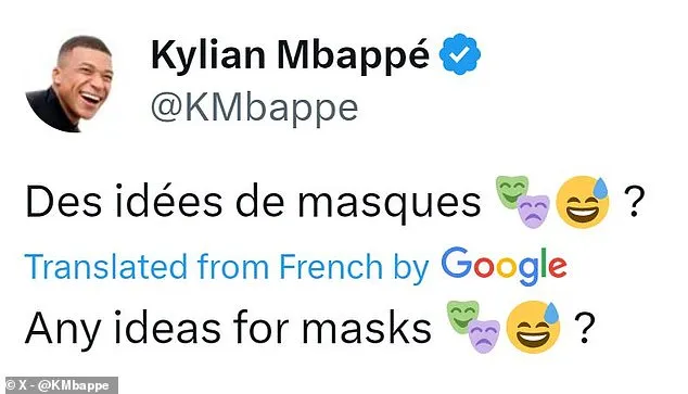 Mbappe bị gãy mũi vẫn rất lạc quan đòi đeo mặt nạ thi đấu tiếp. ẢNH: MẠNG XÃ HỘI X CỦA MBAPPE phap-mbappe.jpg