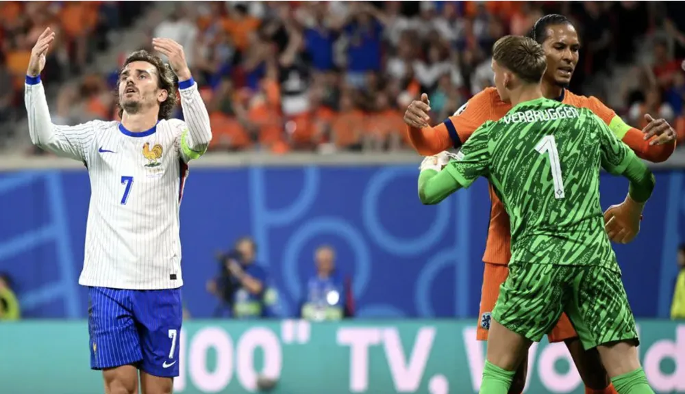 Antoine Griezmann bỏ lỡ rất nhiều cơ hội ghi bàn cho đội tuyển Pháp. ẢNH: GETTY euro-2024-ha-lan-phap.png