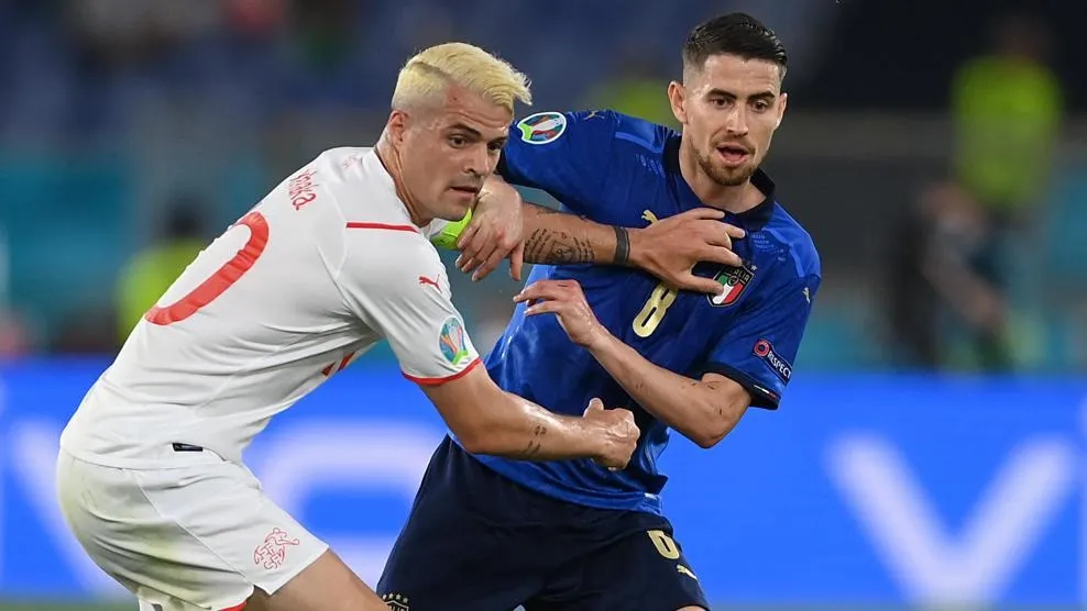 Trận Thụy Sĩ gặp đội tuyển Ý ở Euro 2020. ẢNH: GETTY y-thuy-si-euro-2024.jpg