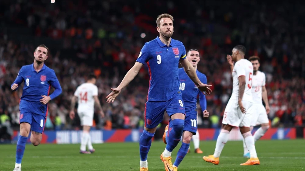 Ở trận giao hữu gần nhất, tuyển Anh hạ gục Thụy Sĩ với tỷ số 2-1. Ảnh: Reuters doi-tuyen-anh-euro-2024.jpeg