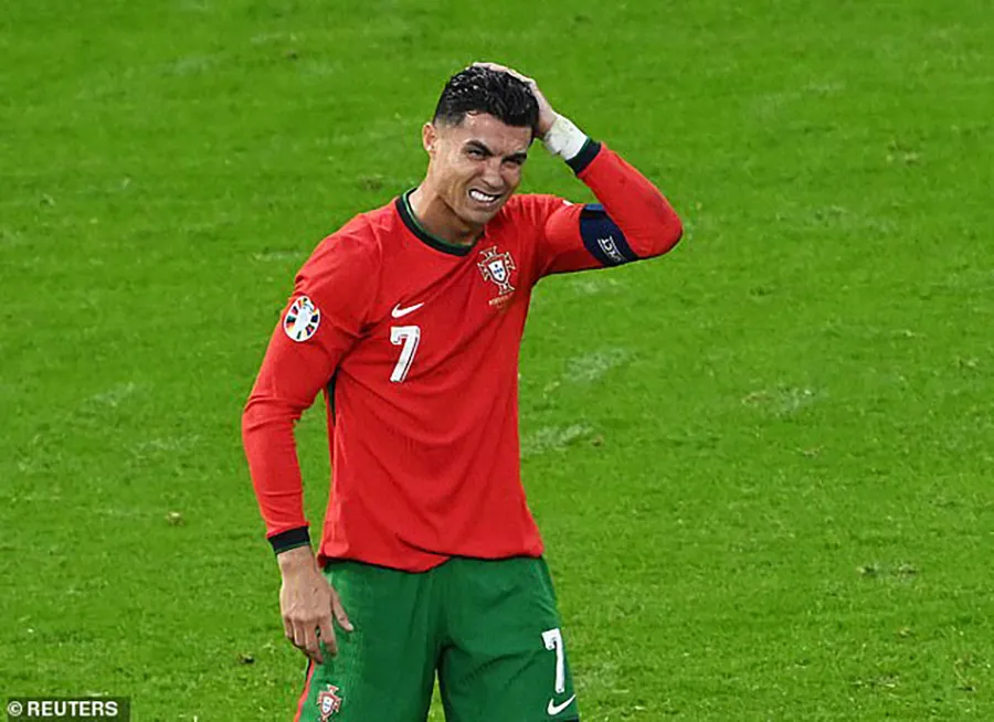 Ronaldo đã kết thúc kỳ Euro cuối cùng của sự nghiệp trong thất bại. ẢNH: REUTERS ronaldo-euro-2024.jpg