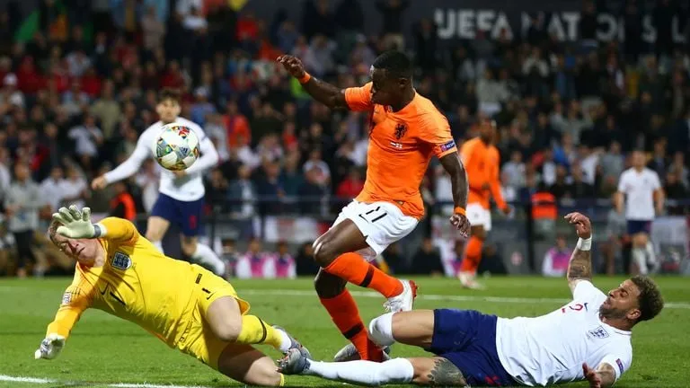Ở trận bán kết Nations League 2019, Hà Lan hạ gục tuyển Anh với tỷ số 3-1 sau 120 phút thi đấu. Ảnh: Reuters Bán kết Euro 2024