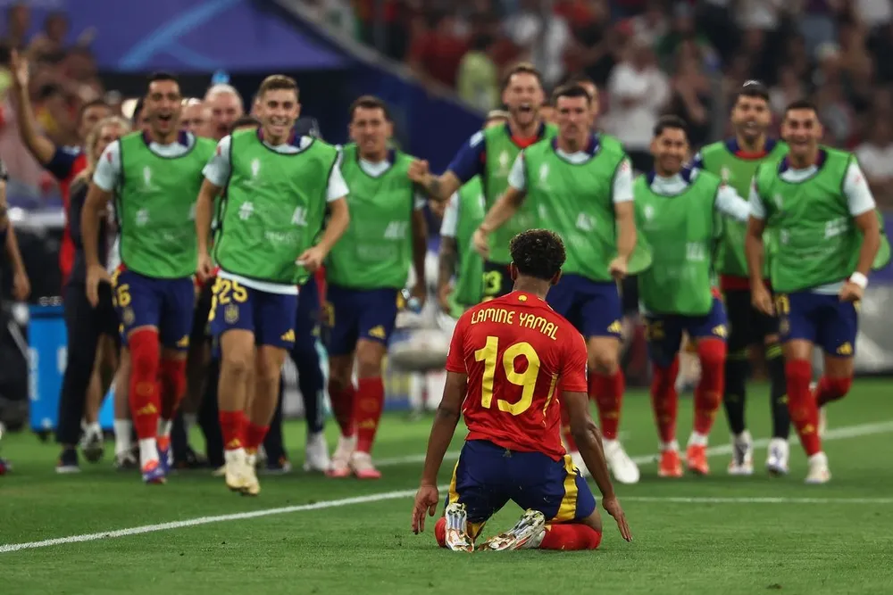 Yamal đang là ngôi sao sáng nhất Euro 2024. ẢNH: GETTY CHUNG KẾT EURO 2024,YAMAL,TÂY BAN NHA