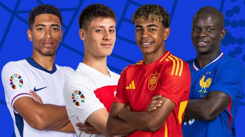 Bellingham, Guler, Yamal và Kante đều lập kỷ lục Euro. ẢNH: UEFA euro 2024, lần đầu tiên