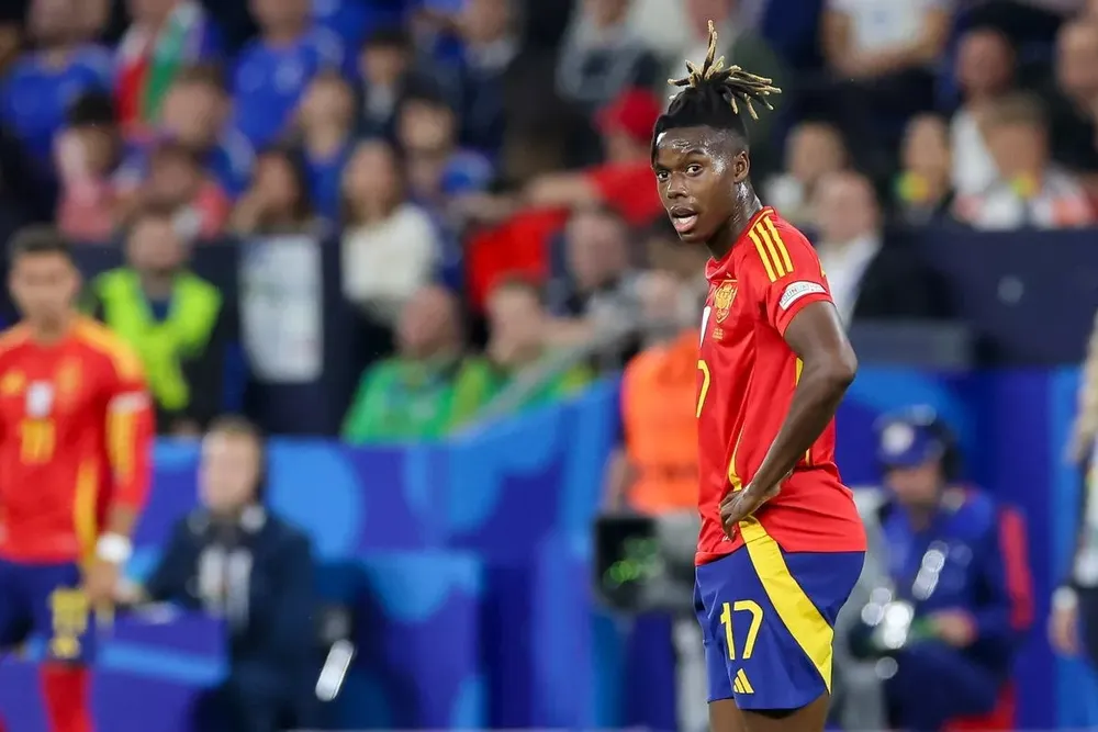 Nico Williams là chủ đề chính trong cuộc cãi vã của bóng đá Tây Ban Nha trước thềm chung kết Euro 2024. ẢNH: GETTY Tây Ban Nha, nico williams, CHUNG KẾT EURO 2024