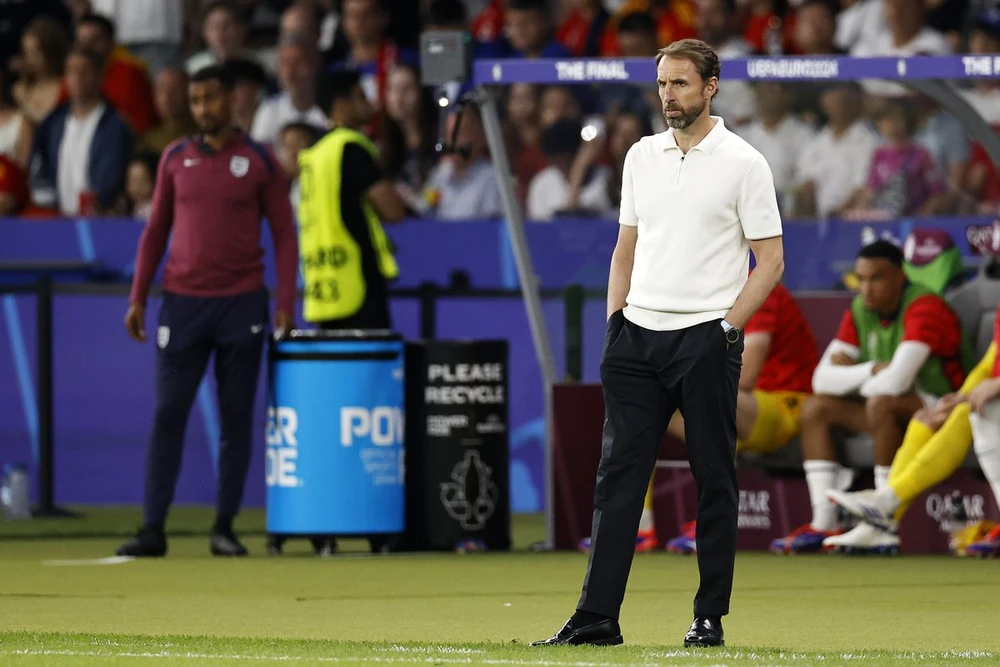 Southgate kém may mắn khi cùng tuyển Anh thua 2 trận chung kết Euro liên tiếp. ẢNH: GETTY southgate-euro-2024.jpg